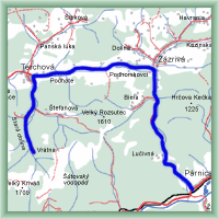 Cycling routes - Párnica - Terchová - Vrátna