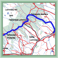 Cycling routes - Podbanské - Kežmarok - Podtatranská artery