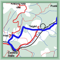 Cycling routes - Červená Skala - Vernár