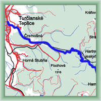 Cycling routes - Turčianske Teplice - cave Harmanecká jaskyňa - Korytnica - bath