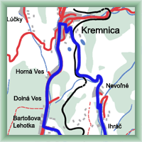 Cycling routes - Kremnica - Jastrabá - Kremnica