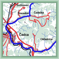 Cycling routes - Čadca - Skalité - Čadca