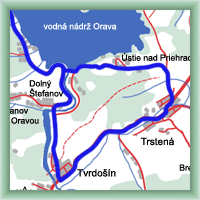Cycling routes - Trstená - Dam Oravská přehrada - Trstená