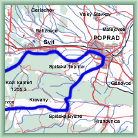 Cycling routes - Poprad`s artery Poprad - Biely Potok - Poprad