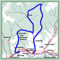 Cycling routes - Through Partisant`s road