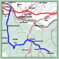 Cycling routes - Through valley Jánská dolina