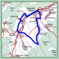 Cycling routes - The surrounding of Rajec